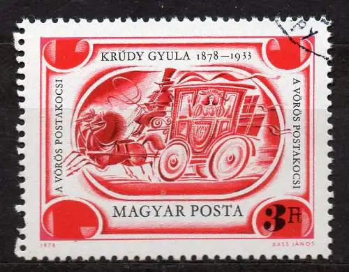 Ungarn, Mi-Nr. 3318 gest., 100. Geburtstag von Gyula Krúdy