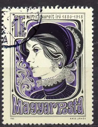 Ungarn, Mi-Nr. 3431 gest., 100. Geburtstag von Margit Kaffka