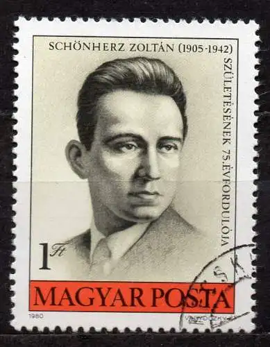 Ungarn, Mi-Nr. 3444 gest., 75. Geburtstag von Zoltán Schönhertz