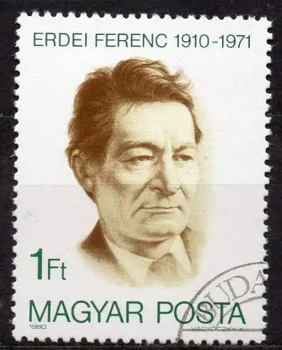 Ungarn, Mi-Nr. 3467 gest., 70. Geburtstag von Ferenc Erdel
