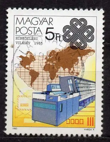 Ungarn, Mi-Nr. 3640 gest., Weltkommunikationsjahr