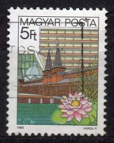Ungarn, Mi-Nr. 3649 gest., Erholungsorte: Héviz