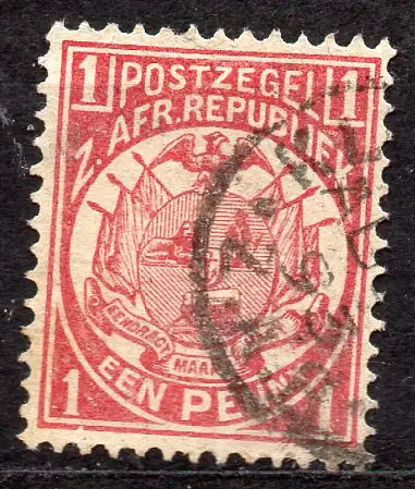 Transvaal, Mi-Nr. 13 gest., Wappen