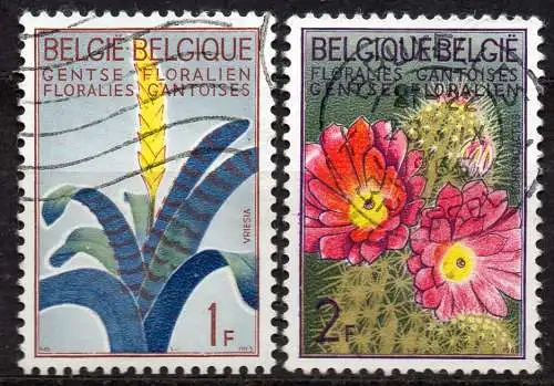 Belgien, Mi-Nr. 1375 + 1376 gest., Genter Blumenschau