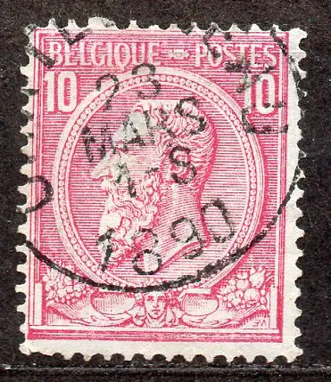 Belgien, Mi-Nr. 42 gest., König Leopold II.