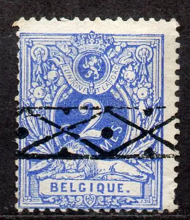 Belgien, Mi-Nr. 24 C gest., Ziffer und liegender Löwe
