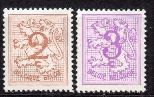 Belgien, Mi-Nr. 1174 + 1175 **, Heraldischer Löwe