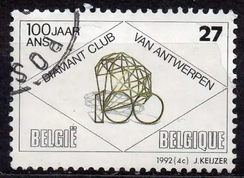 Belgien, Mi-Nr. 2499 gest., 100 Jahre Diamantenclub von Antwerpen