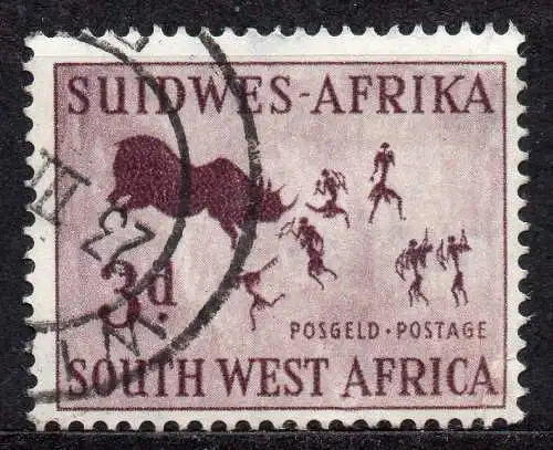 Südwestafrika, Mi-Nr. 281 gest., Felszeichnung