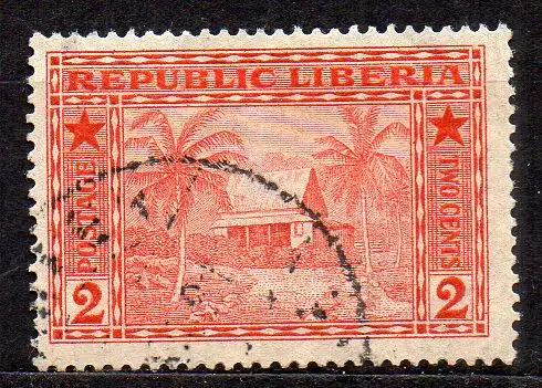 Liberia, Mi-Nr. 126 gest., Liberianisches Haus