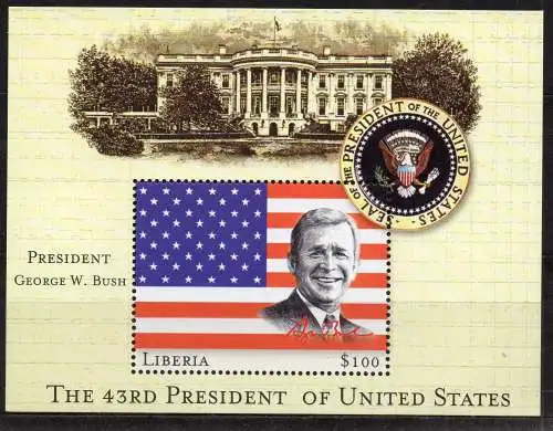 Liberia, Block Mi-Nr. 330 **, George W. Bush
