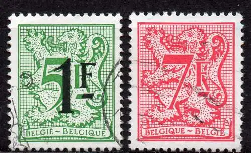 Belgien, Mi-Nr. 2102 + 2103 gest., Heraldischer Löwe