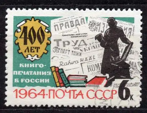 Sowjetunion, Mi-Nr. 2886 gest., 400 Jahre Buchdruckkunst in Russland
