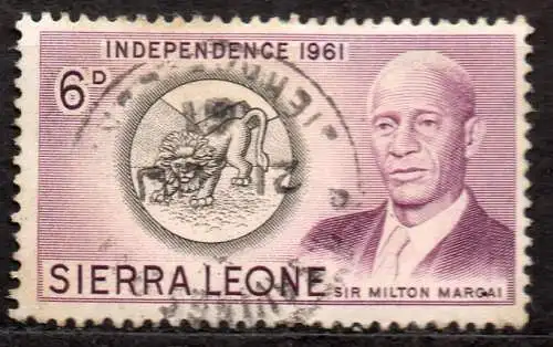 Sierra Leone, Mi-Nr. 195 gest., Premierminister Milton Margai