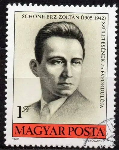 Ungarn, Mi-Nr. 3444 gest., 75. Geburtstag von Zoltán Schönhertz