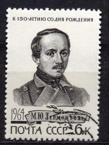 Sowjetunion, Mi-Nr. 2973 gest., 150. Geburtstag von Michail J. Lermontow