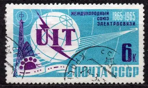 Sowjetunion, Mi-Nr. 3031 gest., 100 Jahre Internationale Fernmeldeunion