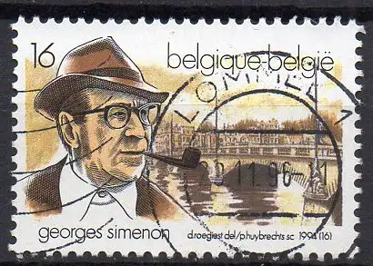 Belgien, Mi-Nr. 2631 gest., 5. Todestag von Georges Simenon