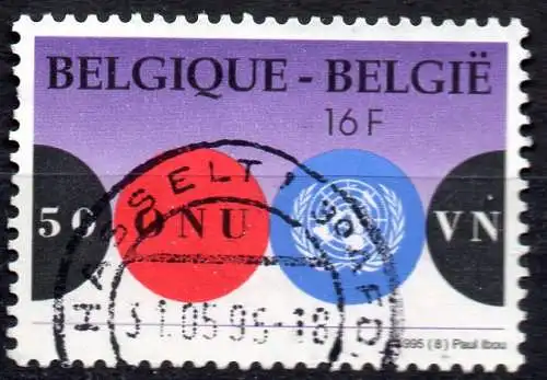 Belgien, Mi-Nr. 2653 gest., 50 Jahre UNO