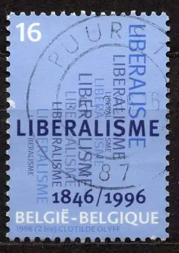 Belgien, Mi-Nr. 2680 gest., 150 Jahre Liberale Partei Belgiens