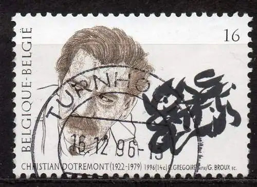 Belgien, Mi-Nr. 2720 gest., Christian Dotremont (Dichter)