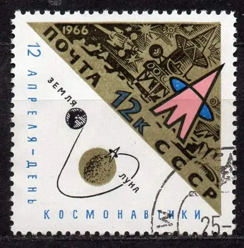 Sowjetunion, Mi-Nr. 3206 gest., Tag der Kosmonauten