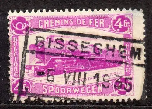 Belgien, Postpaketmarke Mi-Nr. 9 gest., Lokomotive