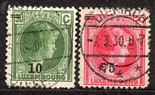 Luxemburg, Mi-Nr. 218 + 219 gest., Großherzogin Charlotte