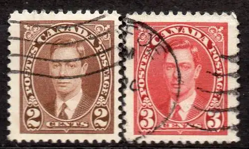 Kanada, Mi-Nr. 198 A + 199 A gest., König Georg VI.