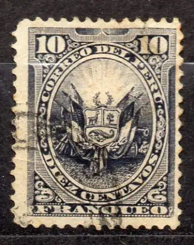 Peru, Mi-Nr. 71 gest., Wappen