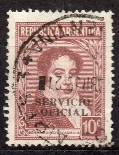 Argentinien, Dienstmarke Mi-Nr. 38 X gest., Berühmte Argentinier