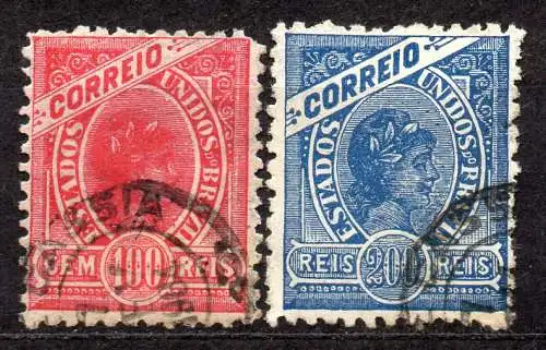 Brasilien, kl. gest. Lot Freiheitskopf