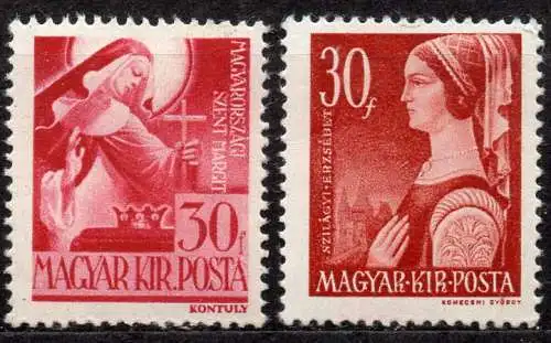 Ungarn, Mi-Nr. 753 + 756 *, Berühmte Ungarinnen