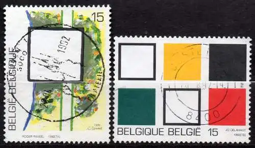 Belgien, Mi-Nr. 2504 - 2505 gest., kompl., Kunst