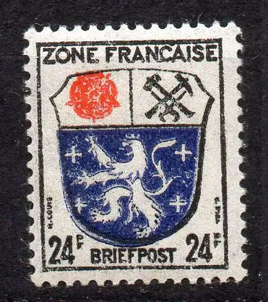 Französische Zone - Allgem. Ausgabe, Mi-Nr. 9 **