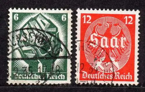 Deutsches Reich, Mi-Nr. 544 - 545 gest., kompl., Saarabstimmung