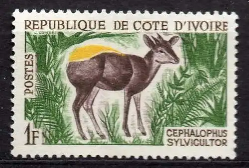Elfenbeinküste, Mi-Nr. 259 **, Tiere: Gelbrücken-Ducker