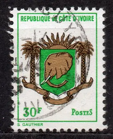 Elfenbeinküste, Mi-Nr. 350 gest., Landeswappen