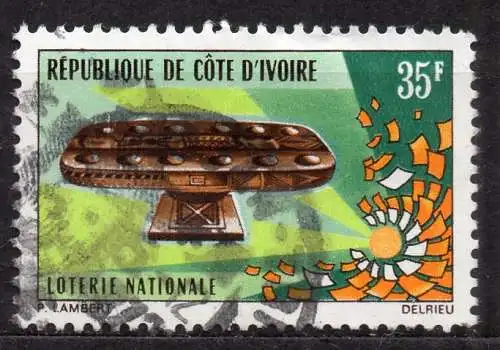 Elfenbeinküste, Mi-Nr. 395 gest., National-Lotterie