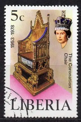 Liberia, Mi-Nr. 1068 gest., 25. Jahrestag der Krönung von Königin Elisabeth II.