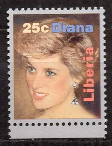 Liberia, Mi-Nr. 1273 **, Tod von Prinzessin Diana