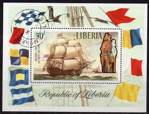 Liberia, Block Mi-Nr. 62 gest., Segelschiff