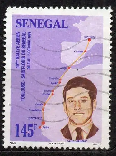 Senegal, Mi-Nr. 1307 gest., 10. Luftrallye Toulouse - Sr. Louis