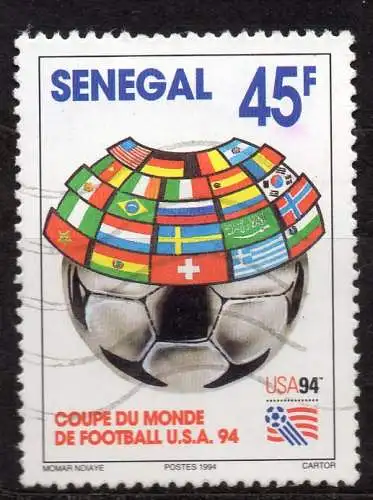 Senegal, Mi-Nr. 1320 gest., Fußball-WM USA 1994