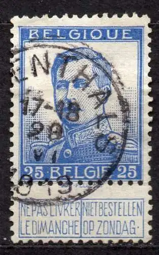 Belgien, Mi-Nr. 102 I gest., König Albert I.
