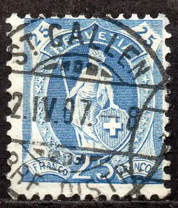 Schweiz, Mi-Nr. 81 C gest., Stehende Helvetia