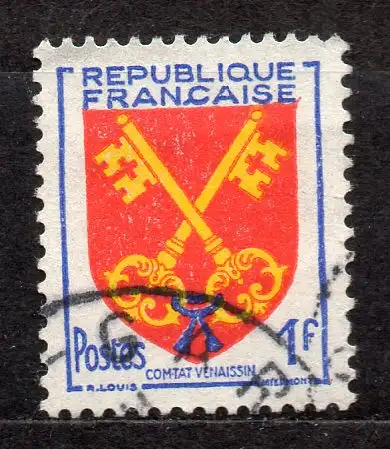 Frankreich, Mi-Nr. 1075 gest., Provinzwappen: Venaissin