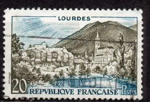 Frankreich, Mi-Nr. 1186 gest., Landschaften: Lourdes