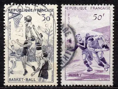 Frankreich, Mi-Nr. 1100 + 1102 gest., Sport