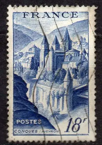 Frankreich, Mi-Nr. 824 gest., Bauwerke: Abtei Conques